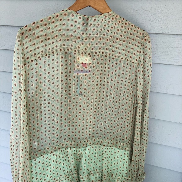 FARM Rio Dress Mini Silk Floral Lurex Ruffle US M - Picture 7 of 10